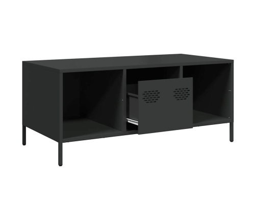 Mesa de centro acero laminado en frío negro 101,5x50x43,5 cm