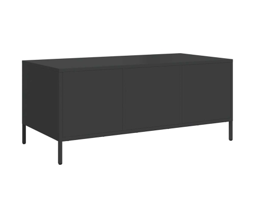 Mesa de centro acero laminado en frío negro 101,5x50x43,5 cm