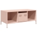 Mesa de centro acero laminado en frío rosa 101,5x50x43,5 cm