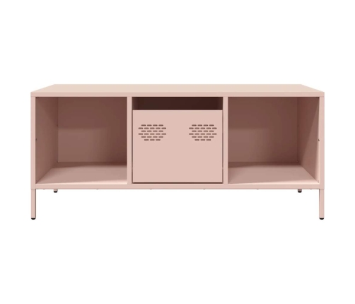 Mesa de centro acero laminado en frío rosa 101,5x50x43,5 cm