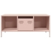 Mesa de centro acero laminado en frío rosa 101,5x50x43,5 cm