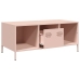 Mesa de centro acero laminado en frío rosa 101,5x50x43,5 cm