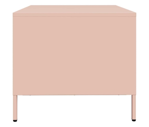 Mesa de centro acero laminado en frío rosa 101,5x50x43,5 cm