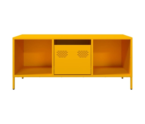 Mesa de centro acero laminado en frío amarillo 101,5x50x43,5 cm