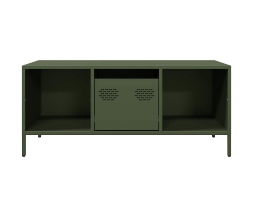 Mesa de centro acero laminado frío verde oliva 101,5x50x43,5 cm