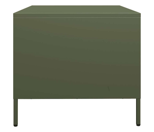 Mesa de centro acero laminado frío verde oliva 101,5x50x43,5 cm