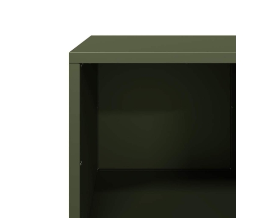 Mesa de centro acero laminado frío verde oliva 101,5x50x43,5 cm