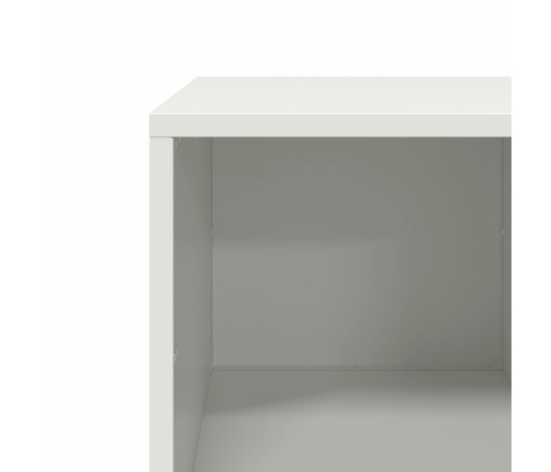 Mesa de centro acero laminado en frío blanco 101,5x50x43,5 cm