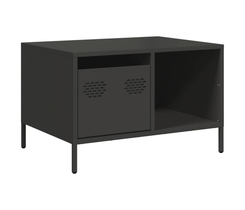 Mesa de centro acero laminado en frío negro 68,5x50x43,5 cm