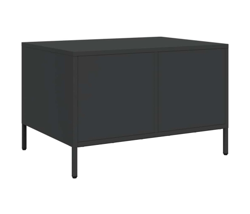 Mesa de centro acero laminado en frío negro 68,5x50x43,5 cm