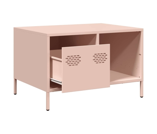 Mesa de centro acero laminado en frío rosa 68,5x50x43,5 cm