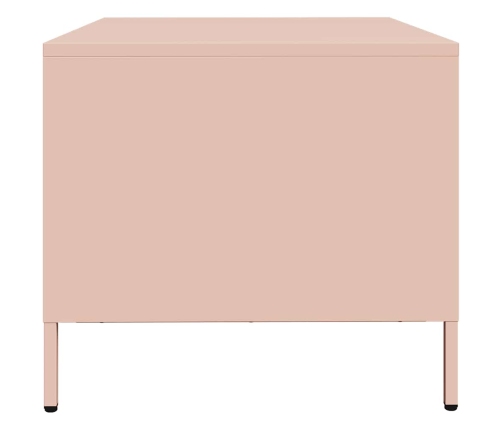 Mesa de centro acero laminado en frío rosa 68,5x50x43,5 cm