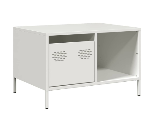 Mesa de centro acero laminado en frío blanco 68,5x50x43,5 cm