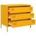 Aparador acero laminado en frío amarillo mostaza 68x39x58,5 cm