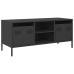 Mueble para TV acero laminado en frío negro 101,5x39x43,5 cm