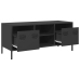 Mueble para TV acero laminado en frío negro 101,5x39x43,5 cm