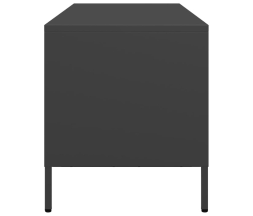 Mueble para TV acero laminado en frío negro 101,5x39x43,5 cm