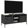 Mueble para TV acero laminado en frío negro 101,5x39x43,5 cm