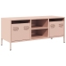 Mueble para TV acero laminado en frío rosa 101,5x39x43,5 cm