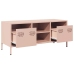 Mueble para TV acero laminado en frío rosa 101,5x39x43,5 cm