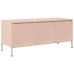 Mueble para TV acero laminado en frío rosa 101,5x39x43,5 cm