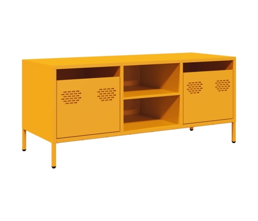 Mueble para TV acero laminado en frío amarillo 101,5x39x43,5 cm