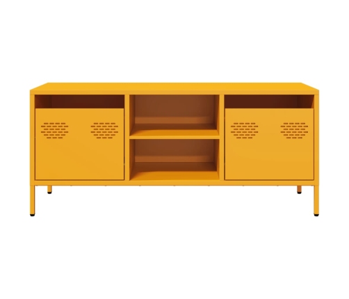 Mueble para TV acero laminado en frío amarillo 101,5x39x43,5 cm