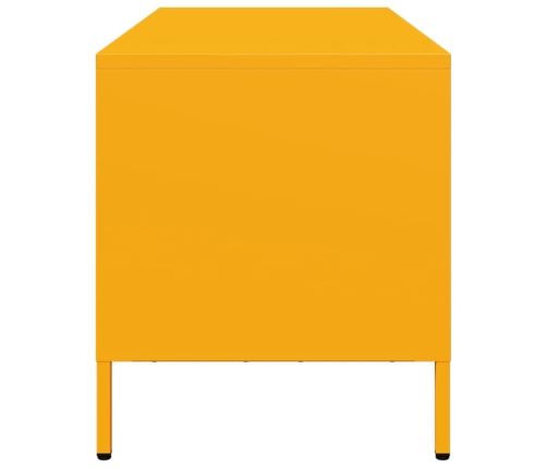 Mueble para TV acero laminado en frío amarillo 101,5x39x43,5 cm