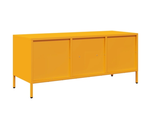 Mueble para TV acero laminado en frío amarillo 101,5x39x43,5 cm