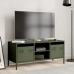 Mueble TV acero laminado en frío verde oliva 101,5x39x43,5 cm