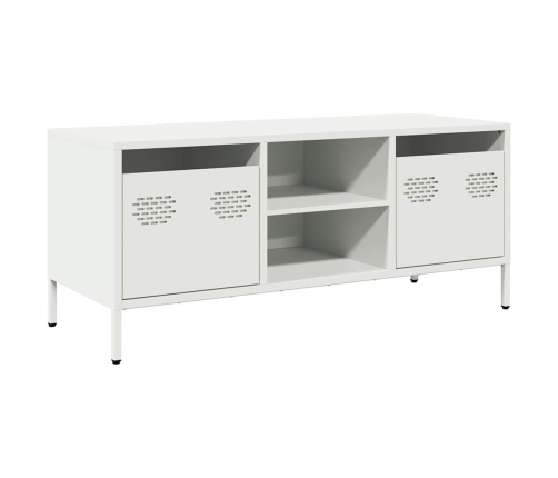 Mueble para TV acero laminado en frío blanco 101,5x39x43,5 cm