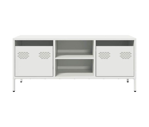 Mueble para TV acero laminado en frío blanco 101,5x39x43,5 cm