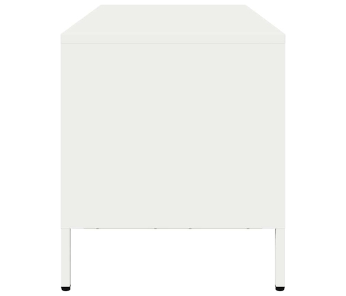 Mueble para TV acero laminado en frío blanco 101,5x39x43,5 cm