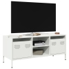 Mueble para TV acero laminado en frío blanco 101,5x39x43,5 cm