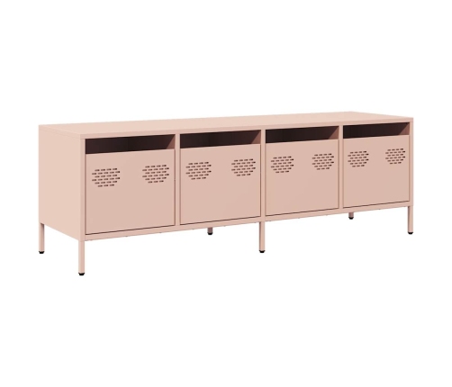 Mueble para TV acero laminado en frío rosa 135x39x43,5 cm