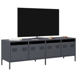 Mueble de TV acero laminado en frío antracita 135x39x43,5 cm