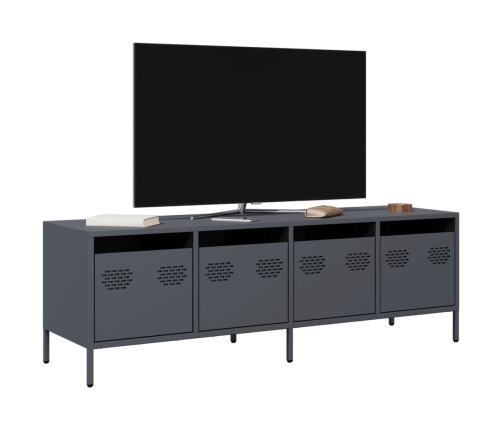 Mueble de TV acero laminado en frío antracita 135x39x43,5 cm