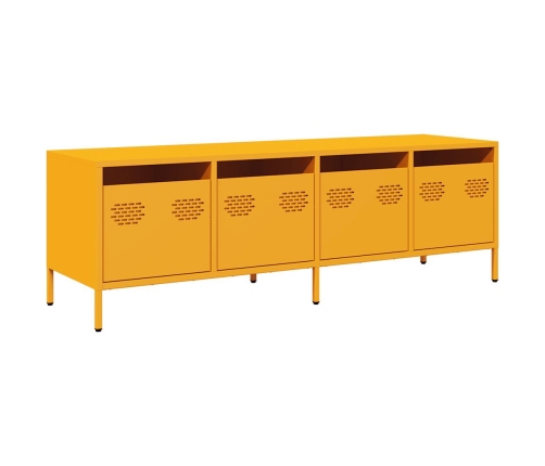 Mueble para TV acero laminado en frío amarillo 135x39x43,5 cm