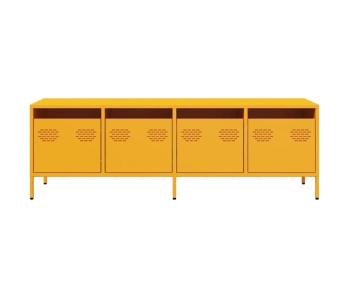 Mueble para TV acero laminado en frío amarillo 135x39x43,5 cm