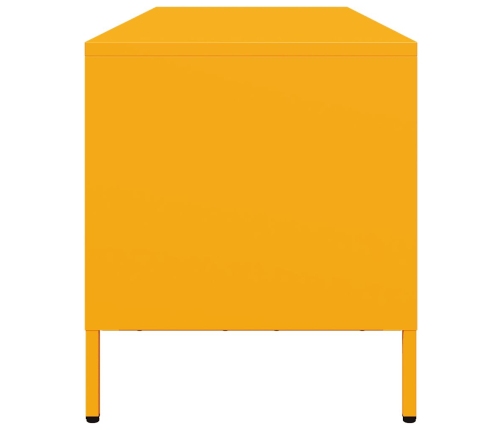 Mueble para TV acero laminado en frío amarillo 135x39x43,5 cm