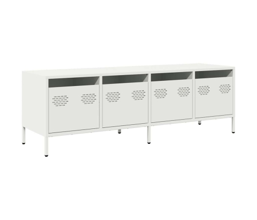 Mueble para TV acero laminado en frío blanco 135x39x43,5 cm