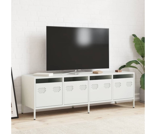 Mueble para TV acero laminado en frío blanco 135x39x43,5 cm