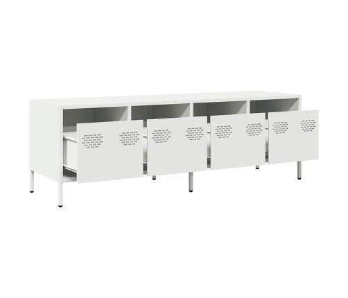 Mueble para TV acero laminado en frío blanco 135x39x43,5 cm