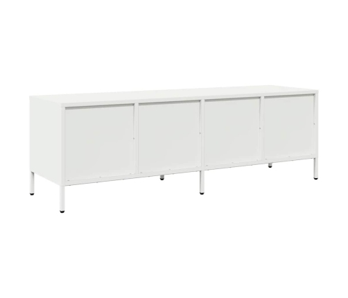 Mueble para TV acero laminado en frío blanco 135x39x43,5 cm