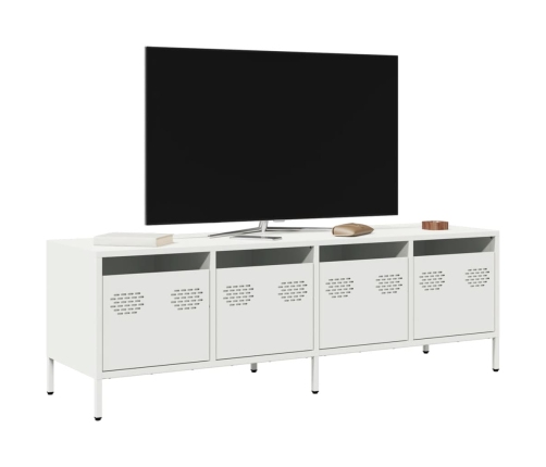 Mueble para TV acero laminado en frío blanco 135x39x43,5 cm