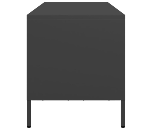 Mueble para TV acero laminado en frío negro 68x39x43,5 cm