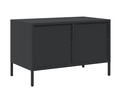 Mueble para TV acero laminado en frío negro 68x39x43,5 cm