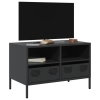 Mueble para TV acero laminado en frío negro 68x39x43,5 cm