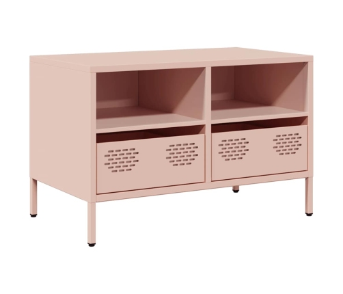 Mueble para TV acero laminado en frío rosa 68x39x43,5 cm