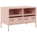 Mueble para TV acero laminado en frío rosa 68x39x43,5 cm